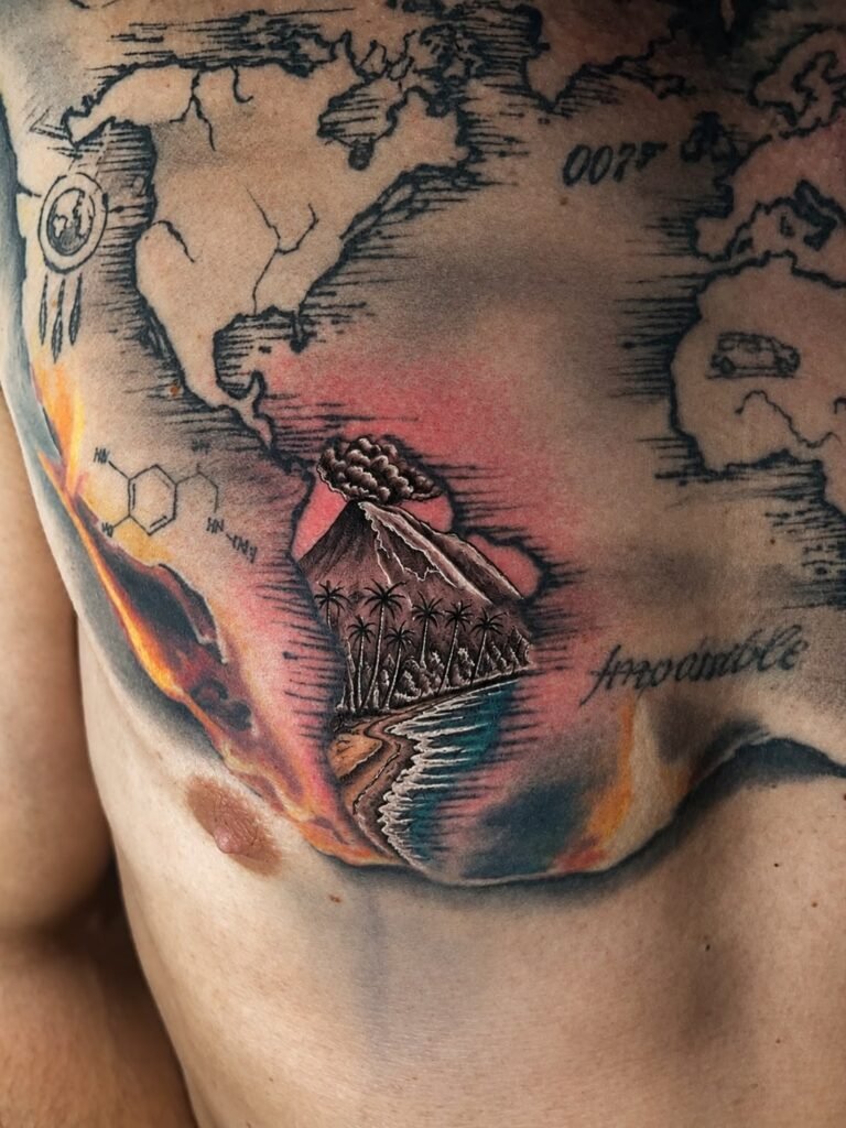 Andean condor with sun fine line tattoo on forearm done at Tinta y Pinta Tattoo Quito
